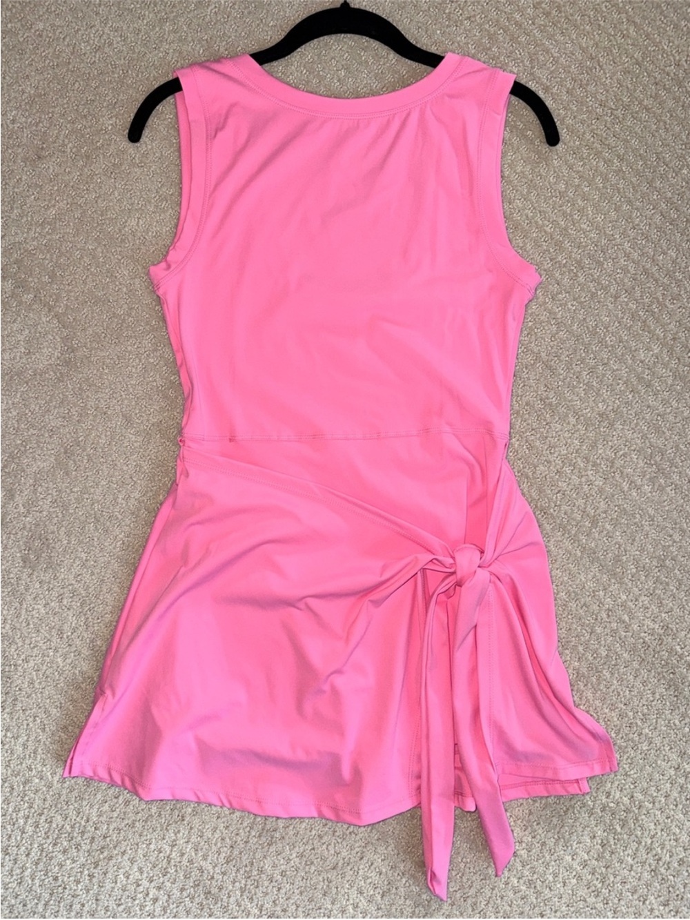 Kimberly C Sleeveless Pink Tie-Waist Romper. Tag Says Large, Fits like Medium - Picture 5 of 9